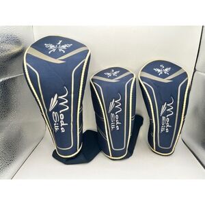 Tour Edge Moda Silk Golf Headcover Set Navy Blue Driver‎ Woods 1 3 5 3pc Set